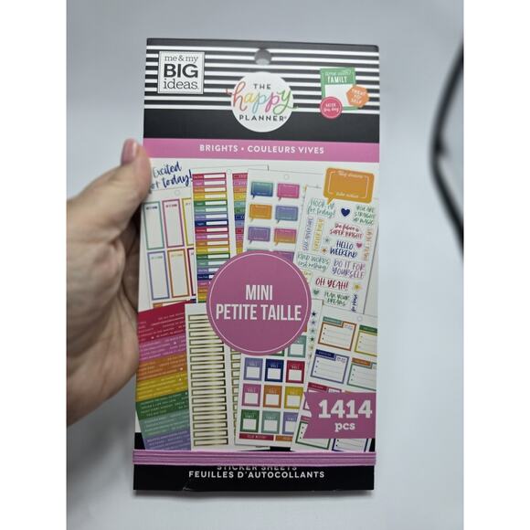 Happy Planner Brights Mini Sticker Pack – 1,414 Colorful Stickers - Picture 1 of 2